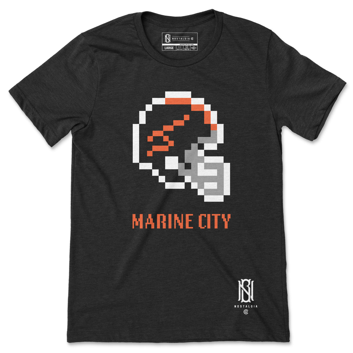 Marine City Football 8 Bit - T-shirt