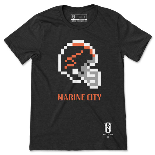Marine City Football 8 Bit - T-shirt